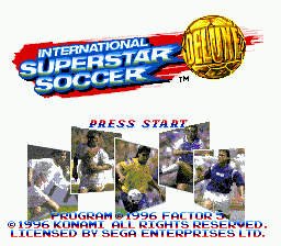 International Superstar Soccer Deluxe (Europe) Title Screen